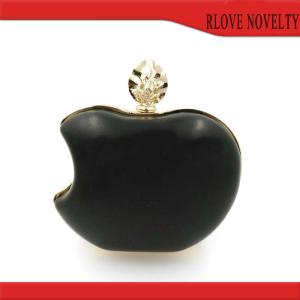 China Fashion design 137*113 MM gold color apple shape metal box purse frame factory
