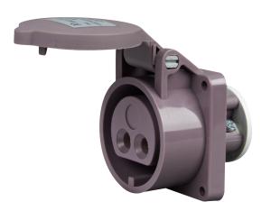 China 2 Pin Low Voltage Electrical Plugs And Sockets , 16A Industrial Power Socket Outlet factory