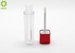 10ml Empty Lip Gloss Tubes With Brush , Luxury Square Clear Lip Gloss Bottles