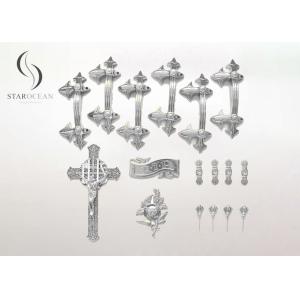 China Silver Decorative Plastic Coffin Handles Non Toxic PP Plastic Material P9001set on sale