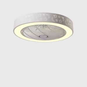 China HFBH LED Ceiling Fan Bedroom pink Color Child Room Design Simple Safety Ceiling Fan factory
