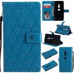 Sony XZ2 Leather Protective Case with Flower Embossed Pattern