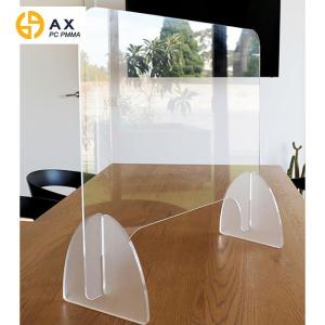China Transparent 20mm Polystyrene Desk Sneeze Guards factory