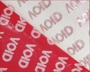 China Red Matt Stock Tamper Evident Security Labels Without Printing In Rolls Packing factory