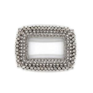 China Customized Charming Crystal Decorative Shoe Clips And Charms 60*45mm factory