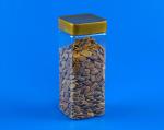Colorful Cover Square Plastic Jars Environmentally Friendly 65 * 65 * 158MM