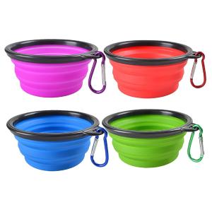 China 4 Pack TPE Collapsible Dog Travel Bowl Water Dish factory