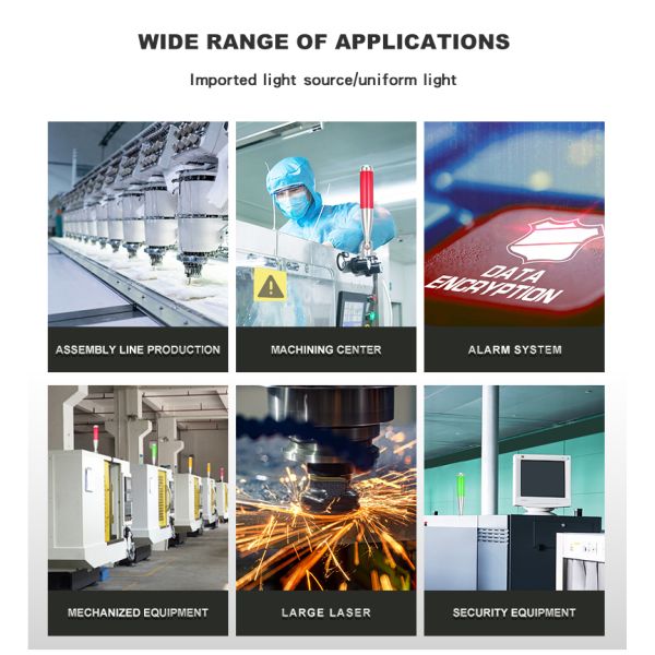 Aluminum LED Tower Lamp RYG With Buzzer Led Signal Tower Light For CNC Machine Warning Light