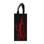 Tote Reusable Double Bottles Non Woven Wine Bags 85gsm Folding Laminated