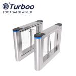Fingerprint Pedestrian Swing Gate RFID Card Reader Anti - Pinch Mechanical