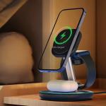 Custom Logo Multifunctional 3 In 1 Wireless Charger Station Stand Qi 15W Fast