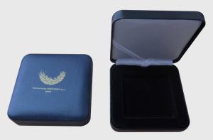 China Metal Medal Boxes wrapped in PU Leather,Metal Coin Boxes factory