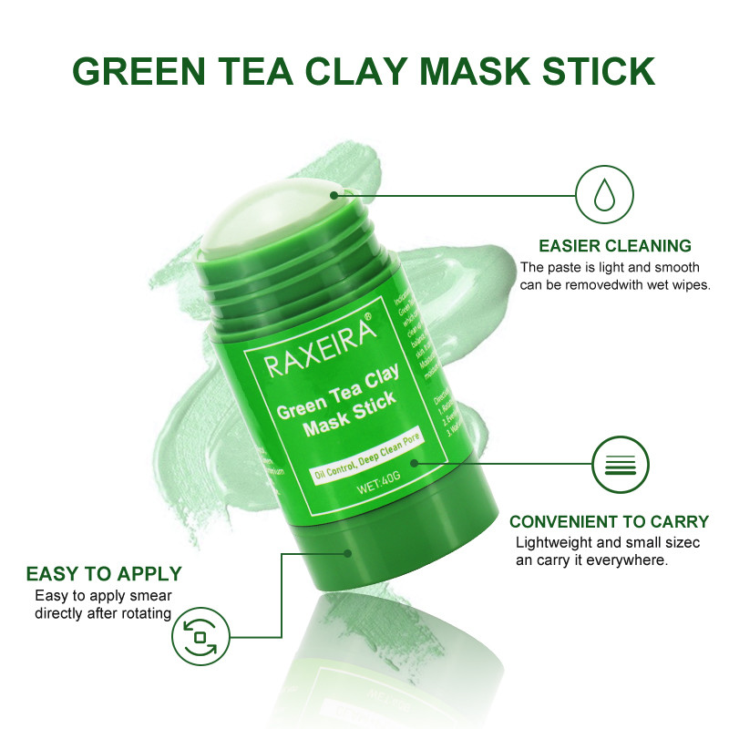 Deep Cleaning Face Mask Green Tea Face Purifying Clay Mask Stick
