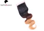 Three Tones Body Wave Human Hair Lace Closure With 4x4 Lace