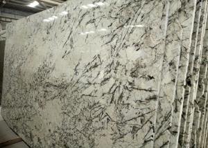 China Blue Cream White Granite Slabs , Prefabricated Smooth Stone Slab Countertop factory