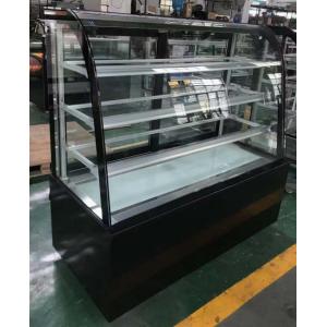 Single Arc Cake Display Freezer 3 Layers Shelf Inside / Bakery Cooling Showcase