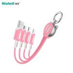 TPE 3 In 1 Multi Phone Charger Cable , Practical Retractable Cell Phone Cord