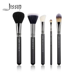 China Jessup 5 Piece Makeup Brush Set Synthetic Hair For Travel Home use factory