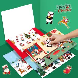 China Kids Sticker Activity Books Set Full Color Background Pages Cling Style factory