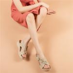 BS078 2021 New Style Sandals Women'S Summer Flowers Casual Hollow Large Size