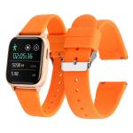 6 Colors Shiny Buckle Mens Rubber Watch Bands 18 20 22mm