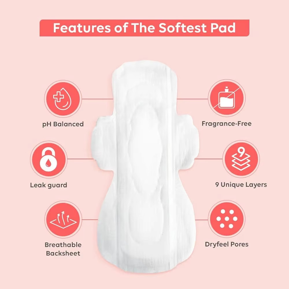 Cotton Menstrual Pads Disposable Women 7 Soft Ultra Care Sanitary Napkins