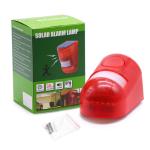 Motion Sensor Solar Alarm Red Lamp Warning Sound Light Waterproof for Garden