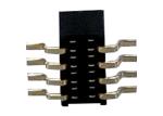 8 Pin Female Header Connector 1.27mm X 3.4mm Single Row SMT Type Black