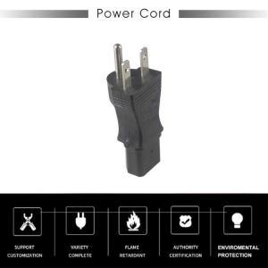 NEMA 5-15P to IEC 320 C13 Power Adapter Plug 125V 15A UL Certified