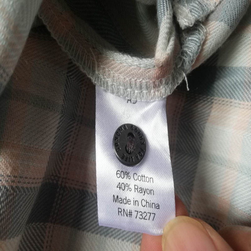SONOMA Womens Plus Size Buffalo Plaid Shirt 60% Cotton 40% Polyester