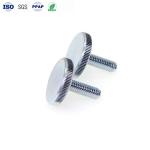 Straight M3 Knurled Thumb Screw Manual Adjustment Knurled Bolt Carbon Steel Blue