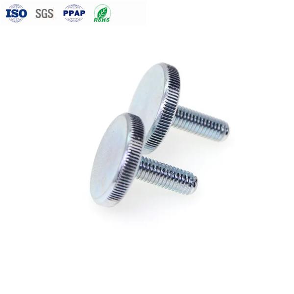 Straight M3 Knurled Thumb Screw Manual Adjustment Knurled Bolt Carbon Steel Blue