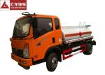 3CBM Portable Oil Tanker Lorry , Self - Priming Pump Diesel Fuel Truck Separated