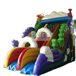 China PVC Tarpaulin Rainbow Commercial Inflatable Water Slides For Kids factory
