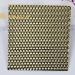 0.85mm Thickness Embossed Stainless Steel Sheet Gold Honeycomb Pattern Wall