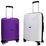 White REACH 0.8mm Aluminum 4 Wheel Luggage Sets