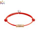 Handmade Braided SS304 Couple Bar Name Bracelet For Lover