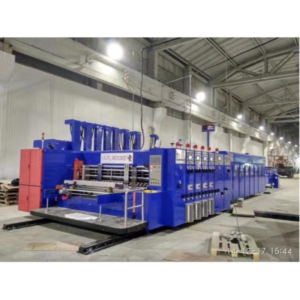 China 5500 KG Automatic Flexo Printer Slotter Die Cutter Inline Folder Gluer Machine For Corrugated Box Machine Ffg Case Maker Machine factory