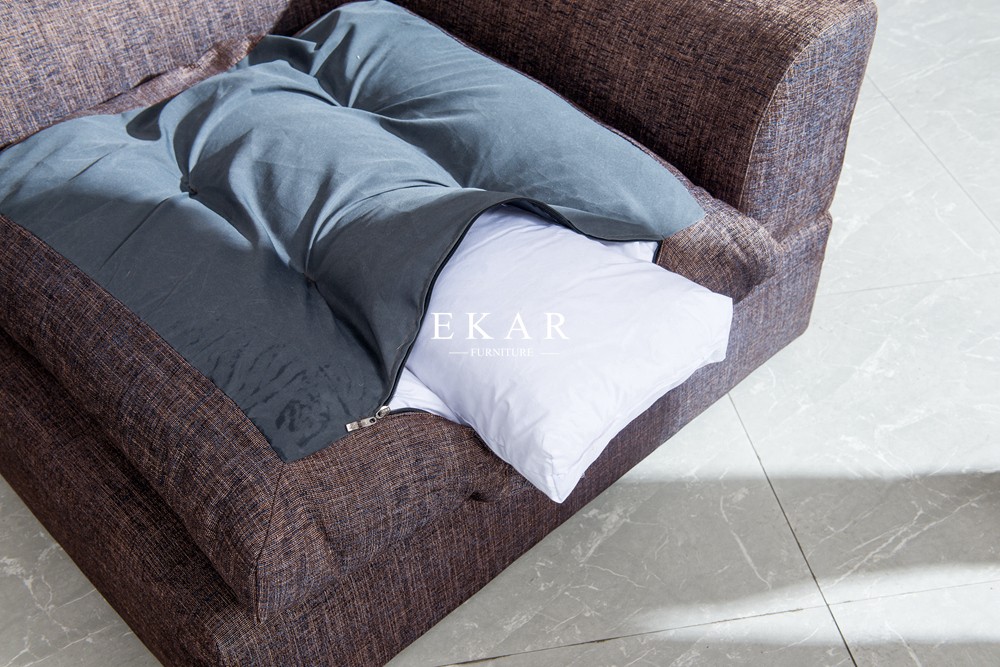 Living Room Couch Linen Fabric Sectional Sofa Set Designs AW-827