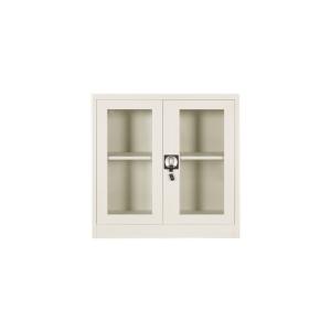China Glass Door Metal Furniture Book Shelf Knocked Down Structure factory