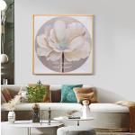 Hand Painted Modern Textured Flower Relief Wall Art Canvas Oil Painting for