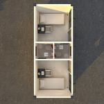 BOX SPACE Container Homes 20ft Prefab Shipping Tiny House 3 Bedroom Container