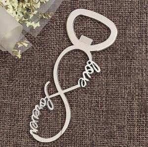 China Cool Innovative wholesale wedding favor, fancy gift, die casting zinc alloy silver plating Love beer bottle opener factory
