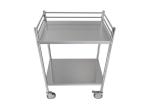 Durable Stainless Steel Two Shelf Instrument Trolley One Year Warranty