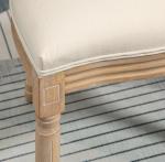 PU Leather Covered French Vintage Style Dining Chair with Stackable Design and