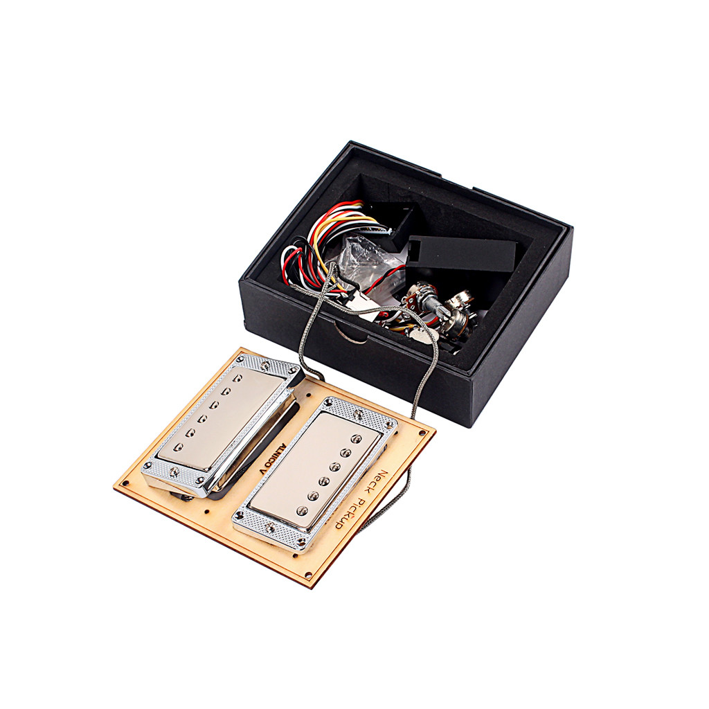 Active Guitar Humbucker Pickup For 6 Strings Gibson Lp Guitar With Metal Cover 3 Way Selector Switch
