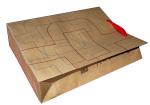 Luxury Craft Paper Carrier Bag 180gsm Satin Ribbon For Garment