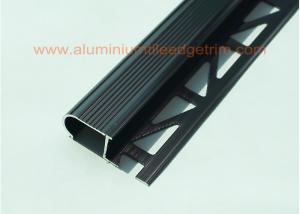 China Anodized Black Metal Stair Nosing For Tile With Curved Edge Long Lifespan factory