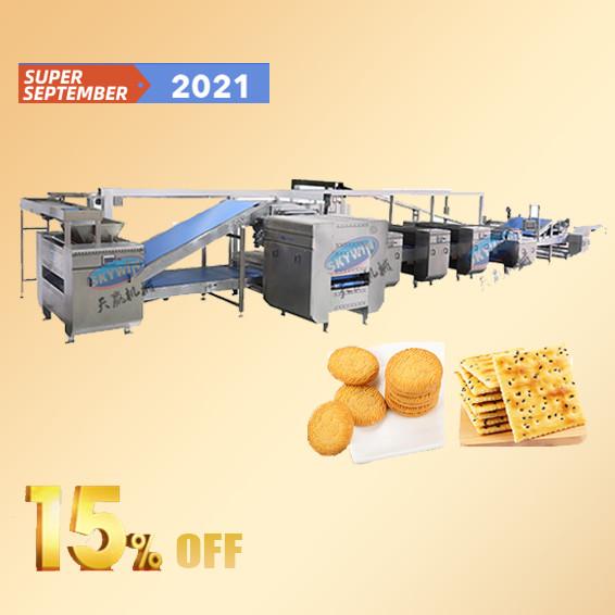 Full Automatic Biscuit Production Line Stainless Steel Hard Soft Biscuit Making