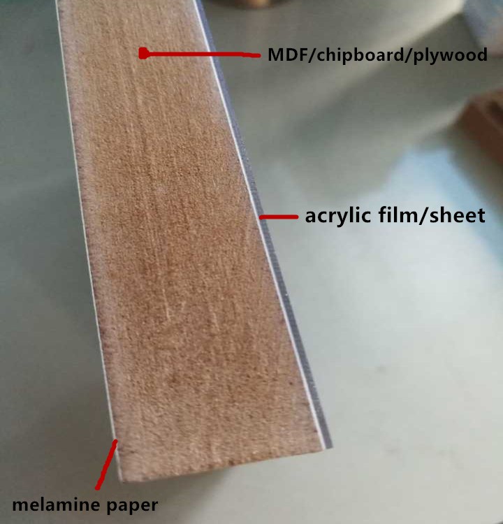 18mm high gloss kitchen cabinet mdf boards/acrylic mdf boards with red soildcolor